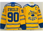 St. Louis Blues #90 Ryan O'Reilly Yellow Reverse Retro 2.0 Jersey