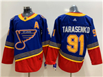 St. Louis Blues #91 Vladimir Tarasenko Blue Vintage Jersey