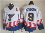 St. Louis Blues #9 Shayne Corson 1995 CCM Vintage White Jersey