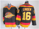 Vancouver Canucks #16 Trevor Linden 1980's CCM Vintage Black Jersey