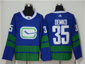 Vancouver Canucks #35 Thatcher Demko Alternate Blue Jersey