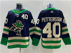 Vancouver Canucks #40 Elias Pettersson Navy Reverse Retro 2.0 Jersey