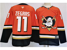 Anaheim Ducks #11 Trevor Zegras 2024 Orange Jersey