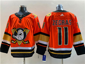 Anaheim Ducks #11 Trevor Zegras Orange Jersey