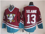 Anaheim Mighty Ducks #13 Teemu Selänne 2005 CCM Vintage Purple Jersey