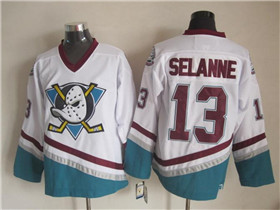 Anaheim Mighty Ducks #13 Teemu Selänne 2005 CCM Vintage White Jersey