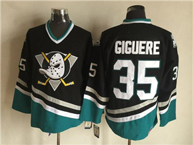 Anaheim Mighty Ducks #35 Jean-Sébastien Giguère 2003 CCM Vintage Black Jersey