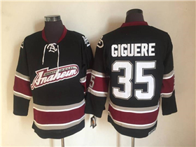 Anaheim Mighty Ducks #35 Jean-Sébastien Giguère 2005 CCM Vintage Black Jersey