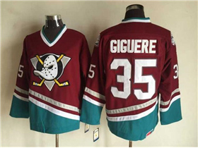 Anaheim Mighty Ducks #35 Jean-Sébastien Giguère 2003 CCM Vintage Purple Jersey