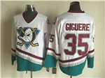 Anaheim Mighty Ducks #35 Jean-Sébastien Giguère 2003 CCM Vintage White Jersey