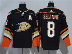 Anaheim Ducks #8 Teemu Selänne Black Jersey