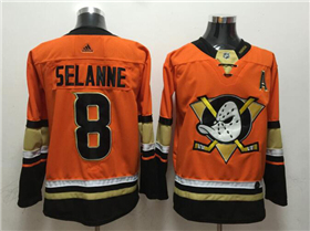 Anaheim Ducks #8 Teemu Selänne Orange Jersey