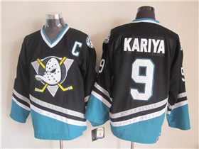 Anaheim Mighty Ducks #9 Paul Kariya 2003 CCM Vintage Black Jersey