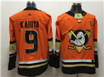 Anaheim Ducks #9 Paul Kariya Orange Jersey