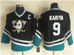 Anaheim Mighty Ducks #9 Paul Kariya Youth CCM Vintage Black Jersey