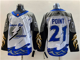 Tampa Bay Lightning #21 Brayden Point White Reverse Retro 2.0 Jersey