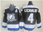 Tampa Bay Lightning #4 Vincent Lecavalier CCM Vintage Black Jersey