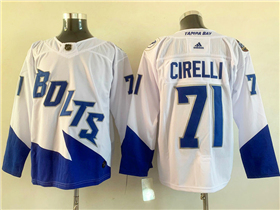 Tampa Bay Lightning #71 Anthony Cirelli White 2022 Stadium Series Jersey