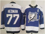 Tampa Bay Lightning #77 Victor Hedman Blue 2020/21 Reverse Retro Jersey