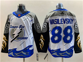 Tampa Bay Lightning #88 Andrei Vasilevskiy White Reverse Retro 2.0 Jersey