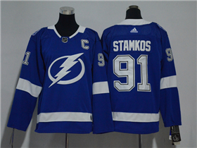 Tampa Bay Lightning #91 Steven Stamkos Youth Blue Jersey