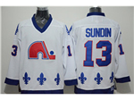 Quebec Nordiques #13 Mats Sundin CCM Vintage White Jersey