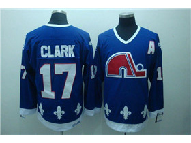 Quebec Nordiques #17 Wendel Clark CCM Vintage Blue Jersey