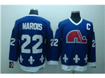 Quebec Nordiques #22 Mario Marois CCM Vintage Blue Jersey