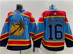 Florida Panthers #16 Aleksander Barkov Light Blue Reverse Retro 2.0 Jersey