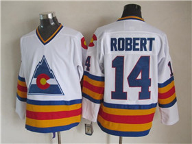 Colorado Rockies #14 Rene Robert 1980 CCM Vintage White Jersey