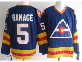 Colorado Rockies #5 Rob Ramage 1980 CCM Vintage Blue Jersey