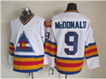 Colorado Rockies #9 Lanny McDonald 1980 CCM Vintage White Jersey