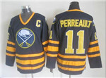 Buffalo Sabres #11 Gilbert Perreault CCM Vintage Navy Blue Jersey