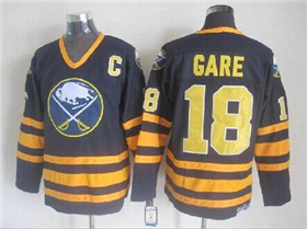 Buffalo Sabres #18 Danny Gare CCM Vintage Navy Blue Jersey