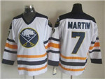 Buffalo Sabres #7 Rick Martin CCM Vintage White Jersey