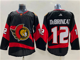 Ottawa Senators #12 Alex DeBrincat Black Reverse Retro 2.0 Jersey