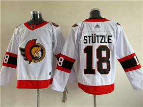 Ottawa Senators  #18 Tim Stützle White 2020/21 Away Jersey