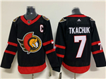 Ottawa Senators #7 Brady Tkachuk Black 2020/21 Home Jersey