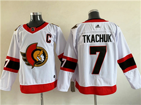 Ottawa Senators  #7 Brady Tkachuk White 2020/21 Away Jersey