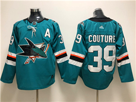 San Jose Sharks #39 Logan Couture Teal Jersey