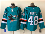 San Jose Sharks #48 Tomas Hertl Teal Jersey