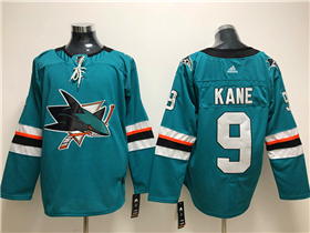 San Jose Sharks #9 Evander Kane Teal Jersey