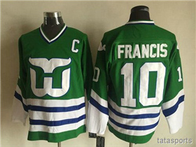 Hartford Whalers #10 Emile Francis 1984 Vintage CCM Green Jersey