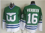 Hartford Whalers #16 Pat Verbeek 1989 Vintage CCM Green Jersey