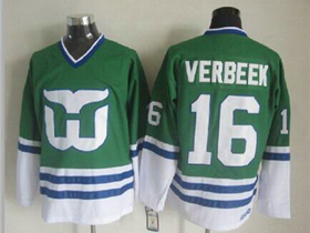 Hartford Whalers #16 Pat Verbeek 1989 Vintage CCM Green Jersey