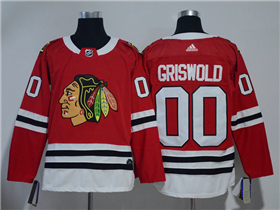 Chicago Blackhawks #00 Clark Griswold Christmas Vacation Red Jersey