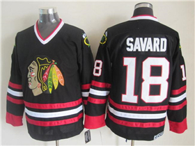 Chicago Blackhawks #18 Denis Savard CCM Vintage Black Jersey