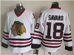 Chicago Blackhawks #18 Denis Savard CCM Vintage White Jersey