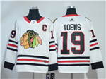 Chicago Blackhawks #19 Jonathan Toews White Jersey