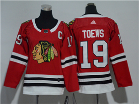 Chicago Blackhawks #19 Jonathan Toews Women's Red Jersey